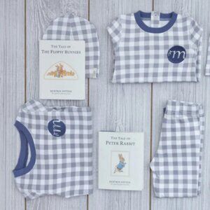 Boys Pajamas footie with Beanie, siblings coordinating sets, organic cotton